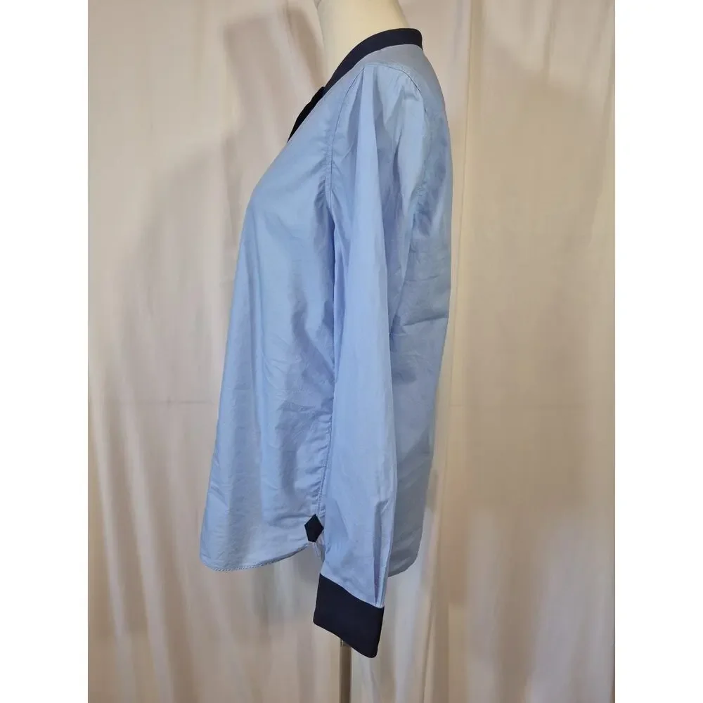 Tory Burch Blue Cotton Tunic Top US 4